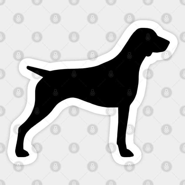 German Shorthaired Pointer Silhouette Sticker by Coffee Squirrel